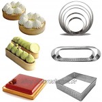 HEMOTON 3 Stück Torte Ringe Set Edelstahl Muffin Ringe Kuchenform Backen Werkzeug für Home Cafe Dessert Shop