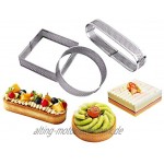 HEMOTON 3 Stück Torte Ringe Set Edelstahl Muffin Ringe Kuchenform Backen Werkzeug für Home Cafe Dessert Shop