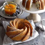 Jiakalamo Silikon Backform Gugelhupfform Kuchenform Runde Backform für Küche Torte Brot Backen PuddingHellgrau+Blau