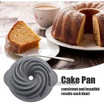 Jiakalamo Silikon Backform Gugelhupfform Kuchenform Runde Backform für Küche Torte Brot Backen PuddingHellgrau+Blau