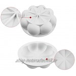 Silikonkuchenform , Blumenform Weißes Französisches Mousse-Dessertkuchenherstellungswerkzeug