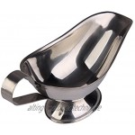 SaySure Stainless Steel Beefsteak Gravy Sauce Boat Container Plate
