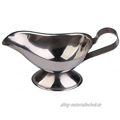 SaySure Stainless Steel Beefsteak Gravy Sauce Boat Container Plate