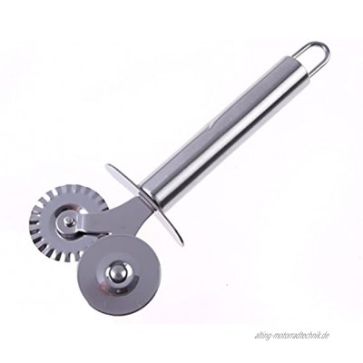 SaySure Stainless Steel Wheel Cutter Fluted Wheel Pizza Pie