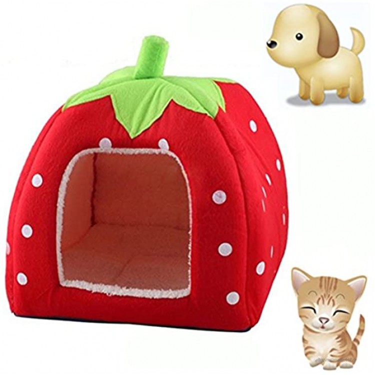 SaySure Yurt Style Strawberry Folding Kennel Cute Pretty Cat Dog