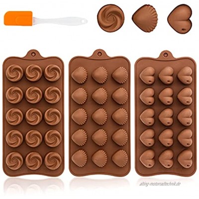 3 Stück Schokoladenform ohne BPA-Schokoladen-Lebensmittelqualität Antihaftbeschichtung zur Herstellung von Schokoladen-Muffin-Kuchen