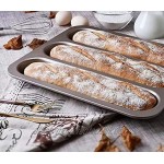 Backform Baguette Französische Brotform baguette blech perforiert 3 Schlitze antihaftbeschichtet 38,1 cm x 30,5 cm