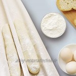 Qenovo® Leinentuch Brot Backen Bäckerleinen Teigtuch Aus 100% Hochwertiger Natürlicher Baumwolle und Leinen zum Backen und Fermentieren Verwendet Mit Teigschaber. 75x45cm（2PCS）
