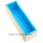 Rechteck Silikon Holz Kastenform Königskuchenform Brotbackform mit Deckel DREI Größe Auswahl blau 2
