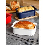 Sweese 519.101 Kastenform aus Porzellan zum Backen Antihaft-Brotpfanne Kuchenform perfekt für Brot und Fleisch 22,9 x 12,7 cm Weiß
