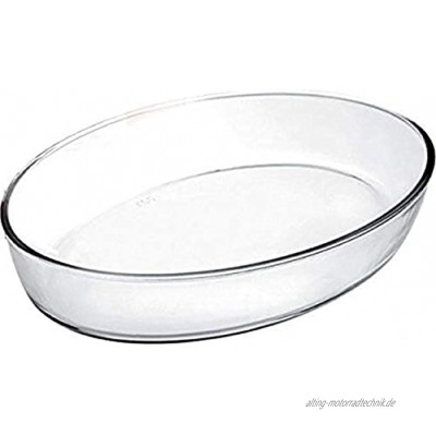 IBILI Auflaufform Kristall oval 26x18x6 cm aus Glas transparent 26 x 18 x 6 cm