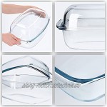 KADAX transparente Auflaufform aus hitzebeständigem Glas feuerfestes Gefäß für Lasagne Gemüseeintopf Glasbräter zum Braten Backofen rechteckig 7L