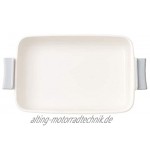 Villeroy und Boch Clever Cooking Rechteckiges Backform-Set 4-teilig 30 x 20 cm Premium Porzellan Silikon Weiß