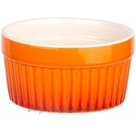 12x Ragout Fin-Schalen 9 cm 200 ml Orange Feuerfest Aus Keramik Für Creme Brulee Würzfleisch Dessert Schokoküchlein Förmchen Schälchen