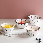 AWYGHJ Porzellan Auflaufförmchen Dessertschalen 7 Unzen Keramik Wave Bowl zum Backen Creme Brulee Pudding EIS Snack Souffle Party Dekoration Bouillon Cups 4er Set