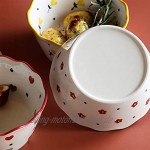 AWYGHJ Porzellan Auflaufförmchen Dessertschalen 7 Unzen Keramik Wave Bowl zum Backen Creme Brulee Pudding EIS Snack Souffle Party Dekoration Bouillon Cups 4er Set