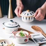 AWYGHJ Porzellan-Ramekins mit Deckeln 4 8-Unzen-Mini-Kasserol-Schüssel mit Deckel und Griff keramischer Ofen-sicherer Souff-Suppencreme Brulee-Schalen für Desserts Pudding