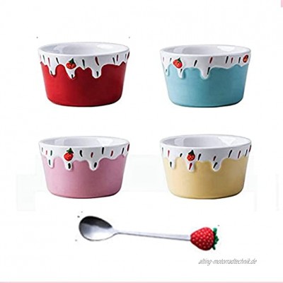 MIAOLIANG Snackschalen 5 Unzen Porzellanauflaufförmchen Souffle Dishes sichere Keramikschalen für Crème Brûlée Vanillepudding Lavakuchen Pudding Mini-Desserts