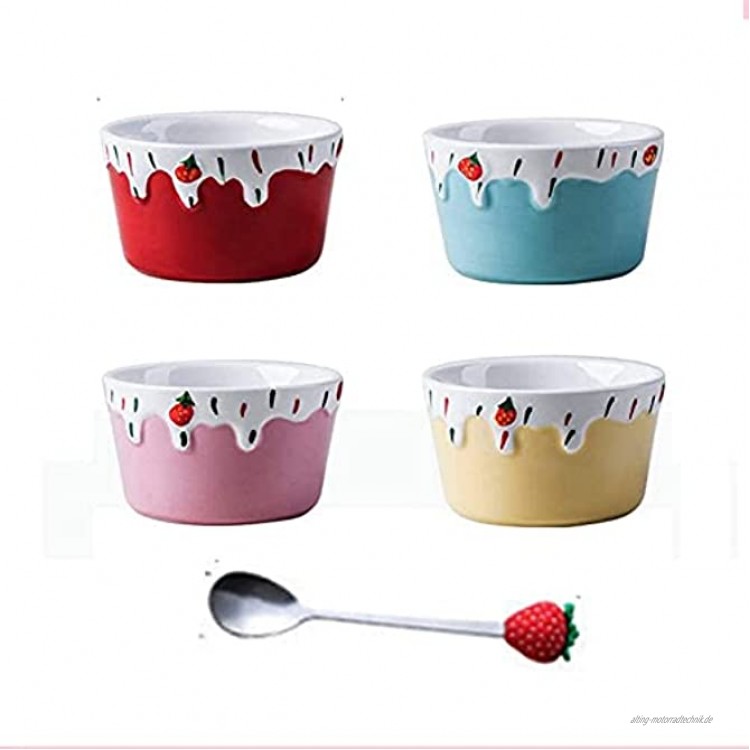 MIAOLIANG Snackschalen 5 Unzen Porzellanauflaufförmchen Souffle Dishes sichere Keramikschalen für Crème Brûlée Vanillepudding Lavakuchen Pudding Mini-Desserts