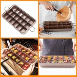 Brownie Backform Kuchenform Brownie Pan mit Trennwänden und Base Multifunktions Kuchenblech Antihaftbeschichtete Haltbarer Kohlenstoffstahl