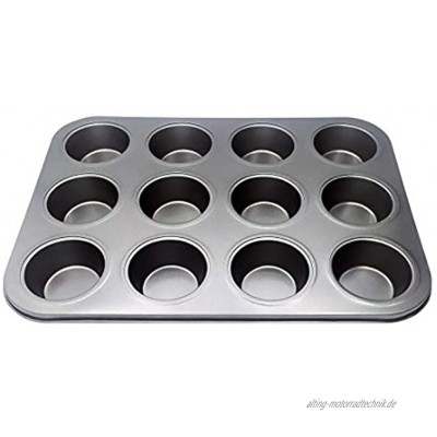 EUROXANTY® Backform für 12 Muffins | Karbonstahl mit Antihaftbeschichtung für einfache Reinigung