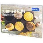 Lurch 85081 FlexiForm Burger Buns Backform aus Silikon für 10 cm Pattys 6-Fach Braun