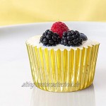 OUNONA 200pcs Muffinf?rmchen Aluminium-Folien Cupcake Form,Ideal f¨¹r Muffins und Cupcakesgoldenes