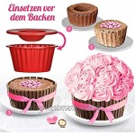 ZSWQ Große Cupcake Backform Extra XXL Muffinform Giant Cupcakes Silikon Form für Torten Muffins und Deko