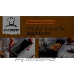 Backefix Brotbackform für 1000g Brote das Original Reckteckige Antihaftende Kastenform BPA frei grau 26cm 2l Volumen