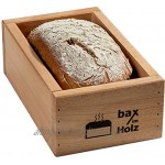 bax im Holz Brot-Holzbackrahmen aus naturbelassenem massivem Buchenholz für leckeres selbstgebackenes Brot 500g 1000g einfach