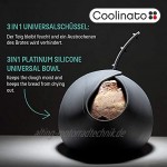 Coolinato 3 in 1 Silikon Universalschüssel Brotbackform zum Backen Mixen und dünsten hitzebeständig bis 230 °C 24cm