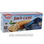 Dr. Oetker Kasten- Brotback- Kuchenform 30 cm Back- Liebe Emaille robuste mit schnitt- und kratzfester Emaille-Versiegelung für saftige Kuchen und deftige Brote Menge: 1 Stück Farbe: blau