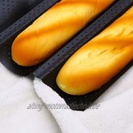 OUNONA- und perforiert Franzsisch Brot Backformen Baguette Form f¨¹r 4Brote Wave Baker schwarz