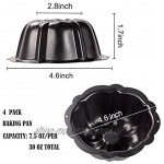 webake Mini Gugelhupfform 10cm Kuchenform stabil & beschichtet für saftigen Gugelhupf runde Backform mit Antihaftbeschichtung Menge: 4 Stück