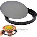 Bestzy Backform für Pizza Quiche abnehmbarer Boden Durchmesser 26 cm antihaftbeschichtet für Kuchen Quiche runde Torten