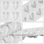 3D Diamant Herz Backform Herzen Silikonform mit 8 Mulden Diamant Herz Silikon Kuchenform Diamant Herzform Backwerkzeuge für DIY Süßwaren Geschenk