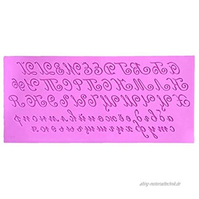 bibididi 3D künstlerische russische Brief Silikon Kuchen Fondant DIY Form Handschrift Alphabet Candy Pudding Schokolade Küche Form Seifenschale Backwerkzeug