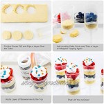 Cabilock 20 Stück Push-Up Cake Pop Shooter Push Pops Plastik Kuchenbehälter Kuchenform mit Deckel für Bäckerei Küche nach Hause