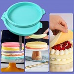 Newk Silikon Runde Kuchenform 4 Packungen Silikonscheibe wie Form für Kuchen Harzuntersetzer handgemachte Seife – 8 Zoll