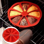Silikon Backform mit 8 Löchern Scones Kuchenform Pizza Silikonform Seifenform BPA Freie DIY Dreieck Backwerkzeuge für zu Hause zur Herstellung von Kuchen Muffins Schokolade Eiswürfeln Seife-Rot