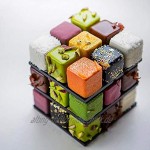 Silikon Mousse Kuchen Formen Set 3D Maker Schokolade Form DIY Backwerkzeug mit Halter Display Ständer rot