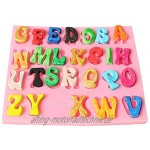 Silikonform mit Buchstaben und Alphabet zum Backen für Fondant Schokolade Kuchen Dekorationswerkzeug – Pink
