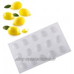 Yushu 3D-Silikonform für Obst Zitrone Kuchendekoration Mousse Dessert Gebäck Backzubehör Material: Silikon