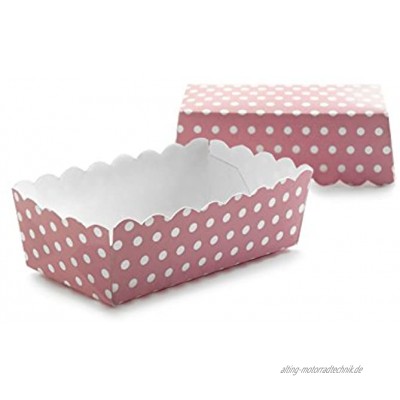 Ibili Muffinförmchen-Set rechteckig Papier rosa weiß 9.5 x 3.2 x 5.5 cm 12 Stück