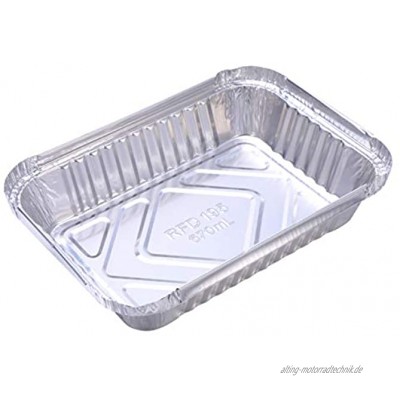 PartyKindom 30 Einweg-Grillpfannen aus Aluminiumfolie 570 ml tief zur Aufbewahrung von Lebensmitteln ohne Abdeckung
