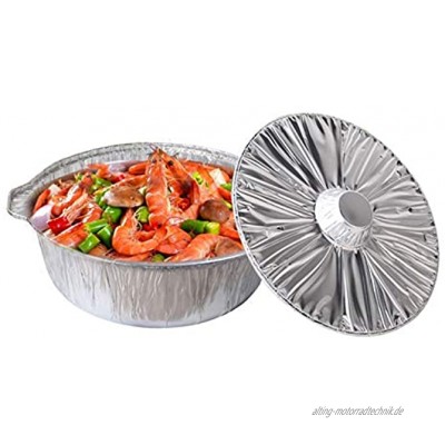 YYFANGYF Aluschalen Aluminiumpfannen Einwegfolienpfannen Table Deep Pans Zinnfolienpfannen Mit Deckel Zum Kochen Backen Und Zubereiten Von Mahlzeiten