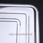 Besonzon Backblech aus Edelstahl rechteckig 45 x 35 x 4,8 cm edelstahl silber 45x35x2cm