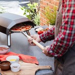 Chef Pomodoro drehbarer Pizzaschieber 23cm Aluminium mit abnehmbarem Holzgriff zur einfachen Lagerung 120cm Länge Gourmet-Pizzaschaufel für das Backen von selbstgemachten Pizzen