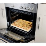 Cucina di Modena Pizzastein: Pizzastein mit Metallgestell rechteckig 38 x 30 cm feuerfester Ziegel