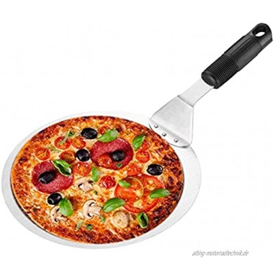 Nanxin Edelstahl Pizzaschaufel mit langem Griff Pizzaschieber für Pizzaheber BrotschieberRund